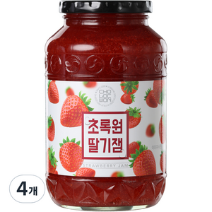 초록원 딸기잼, 1kg, 4개