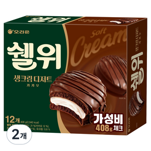 오리온 쉘위 카카오, 408g, 2개