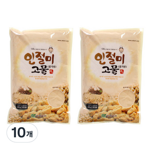 우리보리 인절미 고물 콩가루, 10개, 500g