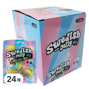 스웨디시 스타일 젤리 믹스, 80g, 24개