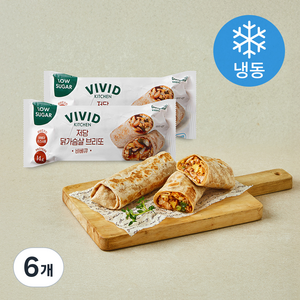 비비드키친 저당 닭가슴살 브리또 바비큐 (냉동), 125g, 1개입, 6개