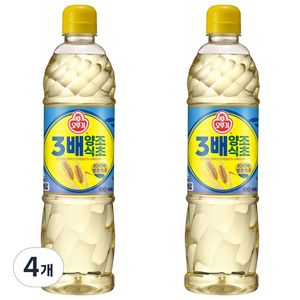 오뚜기 3배 양조식초, 4개, 900ml