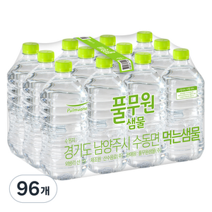 풀무원샘물 생수 무라벨, 1L, 96개