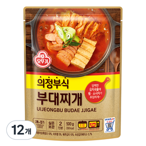 오뚜기 의정부식 부대찌개, 12개, 500g