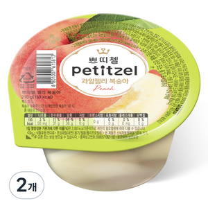 쁘띠첼 과일젤리 복숭아, 210g, 2개