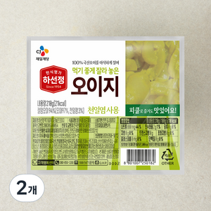 하선정 먹기좋게 잘라놓은 오이지, 210g, 2개