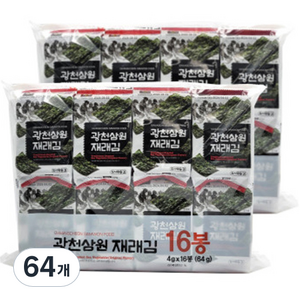 광천삼원푸드 재래 도시락김, 64g, 4개