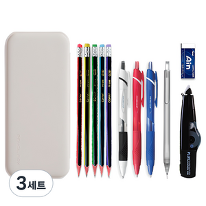 동아피엠에스 펜슬박스 필기구 선물세트 제트스트림 SXN-150-05, 그레이, 3세트