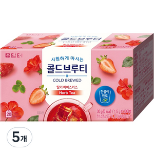 담터 콜드브루티 딸기히비스커스, 1.5g, 20개입, 5개