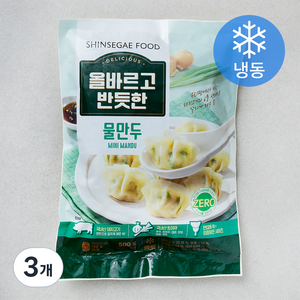 올바르고 반듯한 물만두 (냉동), 500g, 3개