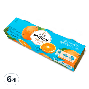 쁘띠첼 과일젤리 밀감, 90g, 6개