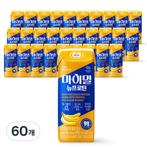 마이밀 뉴프로틴 로우슈거 바나나 드링크믹스RTD, 190ml, 60개