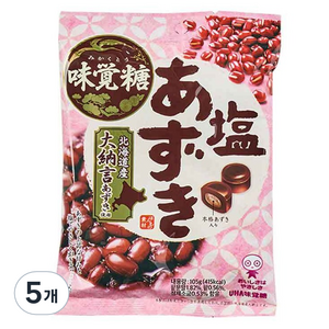 유하미카쿠토 시오 아주끼 팥 캔디, 105g, 5개