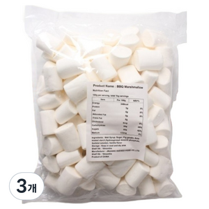 바베큐용 마시멜로, 1kg, 3개