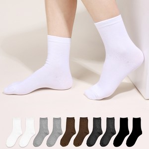 두발로 여성용 에센셜 프리미엄 무지 중목 양말 10켤레 세트