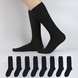 이지레그 여성용 프리미엄 베이스 무지 장목 양말 8켤레 세트