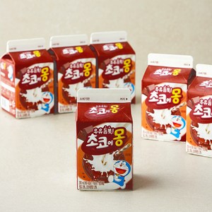 남양유업 우유 듬뿍 초코에몽, 200ml, 6개