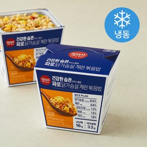 햇반 건강한습관 라이스플랜 닭가슴살 계란볶음밥 컵 (냉동), 210g, 1개