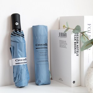 크로커다일 UV 자외선 차단 레터링 암막 전자동 3단 양산 겸용 우산