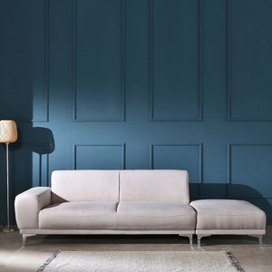 로티에 셀로나 아쿠아텍스 3인용 패브릭 소파 + 스툴 세트 방문설치