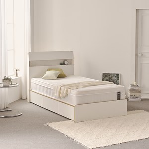 에몬스 레스티어 BD LED 수납 침대 프레임 + 본넬 스프링 유로탑 매트리스 세트 방문설치