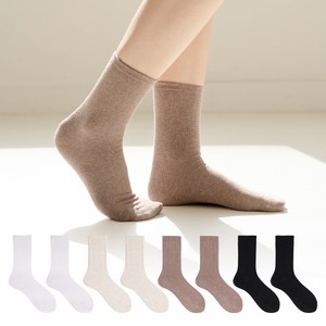 삭스팩토리 여성용 데일리 무지 장목 양말 8켤레