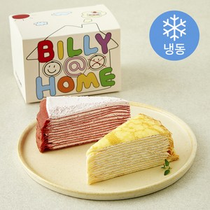 빌리엔젤 밀크&딸기 크레이프 조각케이크(냉동), 110g, 1개