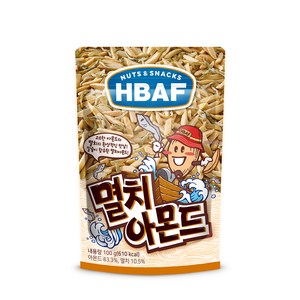 HBAF 바프 멸치 아몬드, 100g, 1개