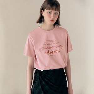 로라로라 여성용 VINTAGE NOUVELLE LOGO HALF T SHIRT