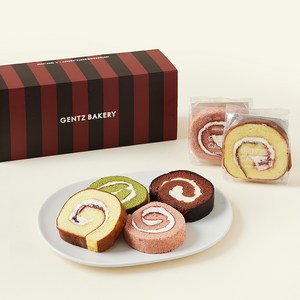 겐츠베이커리 롤케이크 피스 세트 480g + 쇼핑백, 1세트