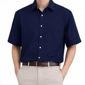 가이스토리 남성용 여름 홀린스 링클프리 오버핏 무지 반팔 셔츠