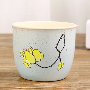 모던리빙 꽃그림 원형 미니 화분 5p, 파랑