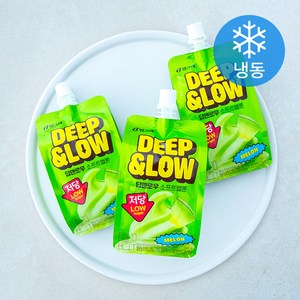 딥앤로우 저당 소프트멜론 아이스크림 (냉동), 3개, 1개입, 160ml