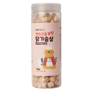 펫트리온 반려동물 트릿 유산균함유 동결건조 간식, 닭가슴살, 160g, 1개