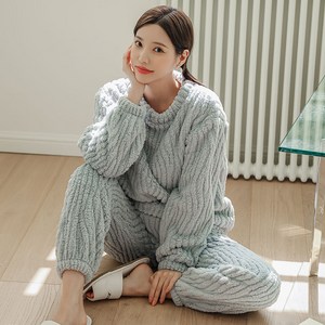 글램공감 여성용 푸딩 수면 긴팔 잠옷 상하의 세트