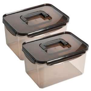 나누담 더 단단한 블랙 김치통 핸디형, 5.1L, 2개