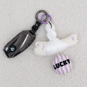 마켓유니버스 액막이 뭉태 럭키 인형 키링, 퍼플, 1개