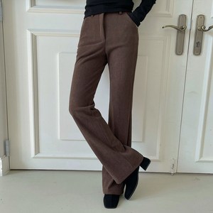 플랜데이 여성용 숏/미디움/롱 폰디 코듀로이 스판 도톰기모 부츠컷 팬츠