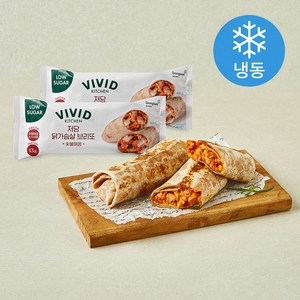 비비드키친 저당 닭가슴살 브리또 숯불매콤 (냉동), 125g, 1개입, 2개