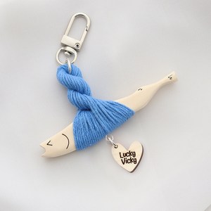 마켓유니버스 액막이명태 명구 키링, 블루+찡긋눈 럭키비..., 1개