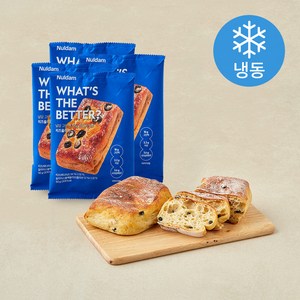 널담 고단백 저당 네모바게트 치즈올리브 (냉동), 90g, 1개입, 4개