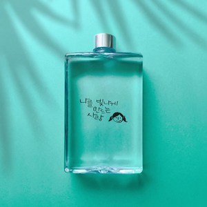 슬림 사각보틀, 1 나를빛나게 여자(투명), 500ml, 1개