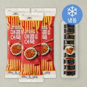 한우물 매콤어묵 김밥 (냉동), 230g, 3개