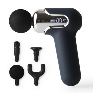 에어보나 미니 마사지건 + 교체형 헤드 4종 세트 AB-1000MG
