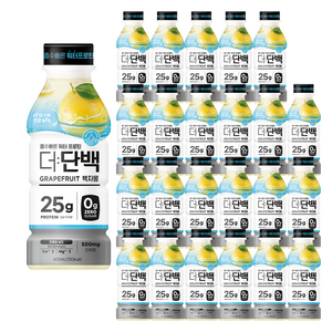 더단백 워터 프로틴 백자몽, 400ml, 24개