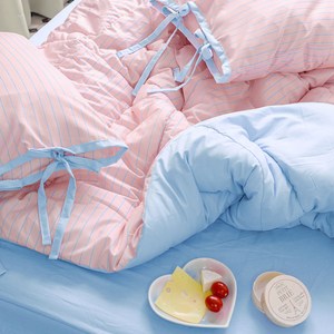 믹스앤매치 국내 제조 에센셜 스트라이프 차렵이불 세트