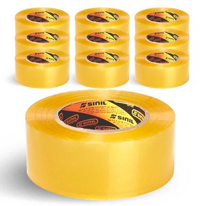 신일테이프 박스테이프 48mm x100m, 투명, 10개