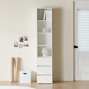 웰퍼니쳐 샤브레 하부 서랍형 15T 책장 오픈형 400 방문설치