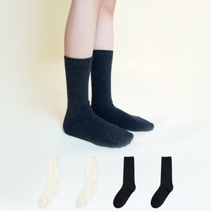 마이싹 여성용 멜란지 울롱롱 겨울 양말 4켤레