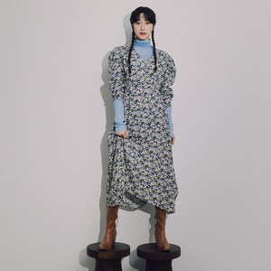 온앤온 여성용 클래식 브이넥 프린트 레이온 원피스 NEW3MO305